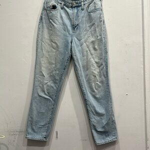 Madewell Jeans 29 Blue The Curvy Perfect Vintage Denim light wash distressed